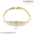 Xuping fabricante de joyas de China de tres colores chapado en oro joyas encantos pulseras